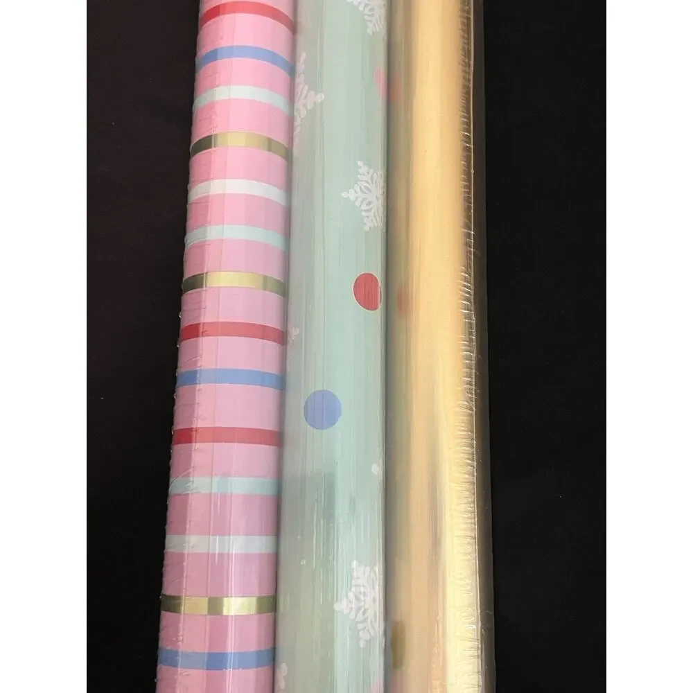 Premium Wrapping Paper Set NWT Holiday Gift Wrap With Tags